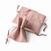 Мешочек для украшений, микрофибра, цвет лососевый, 10x8 см