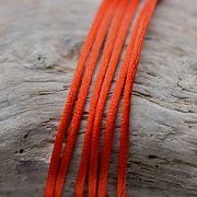 Шнур атласный для кумихимо, цвет красный, 1 мм (уп 4 м)
