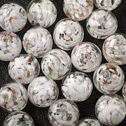 Бусина, Лэмпворк "Росинки", стекло, цвет бирюзовый, 20x19 мм