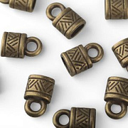 Концевик для шнура "Тай", цвет античная бронза, 10x6.5x4.5 мм