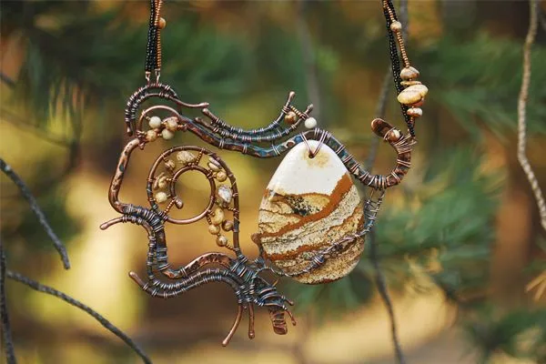 Колье "Осенний пейзаж"