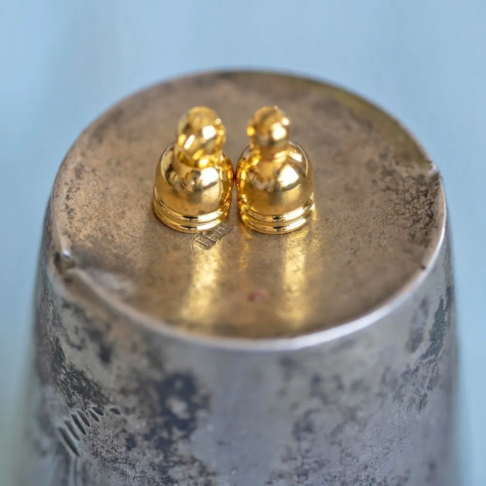 концевик для шнура "белл", цвет золото, 8х5 мм