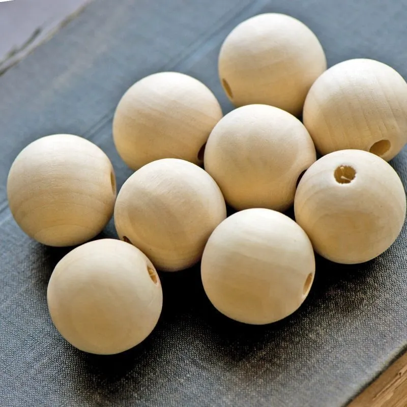 бусина дерево 30, для обвязки, цвет натуральный, 30 мм