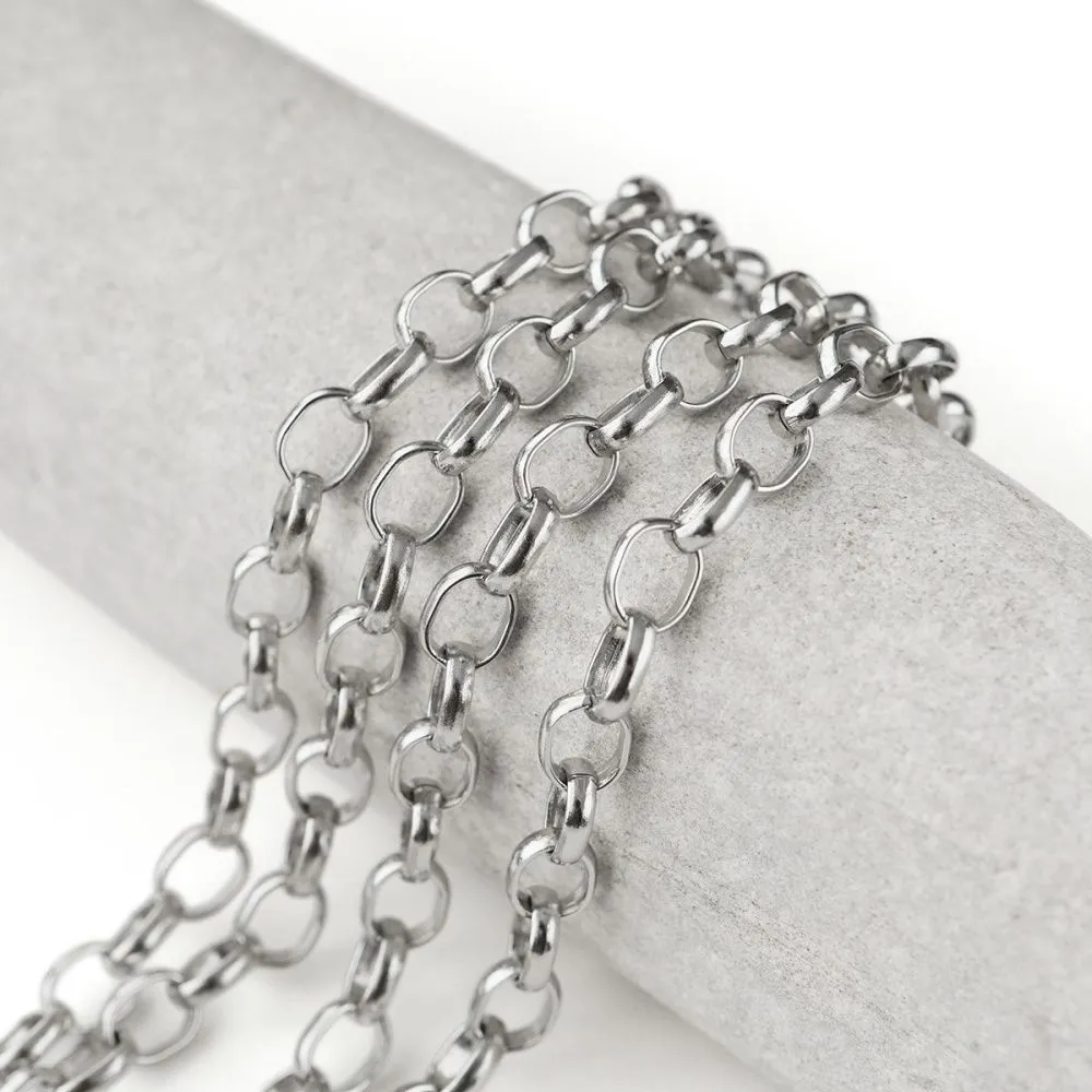 цепочка "трек", цвет платина, звено 10x8x2.5 мм