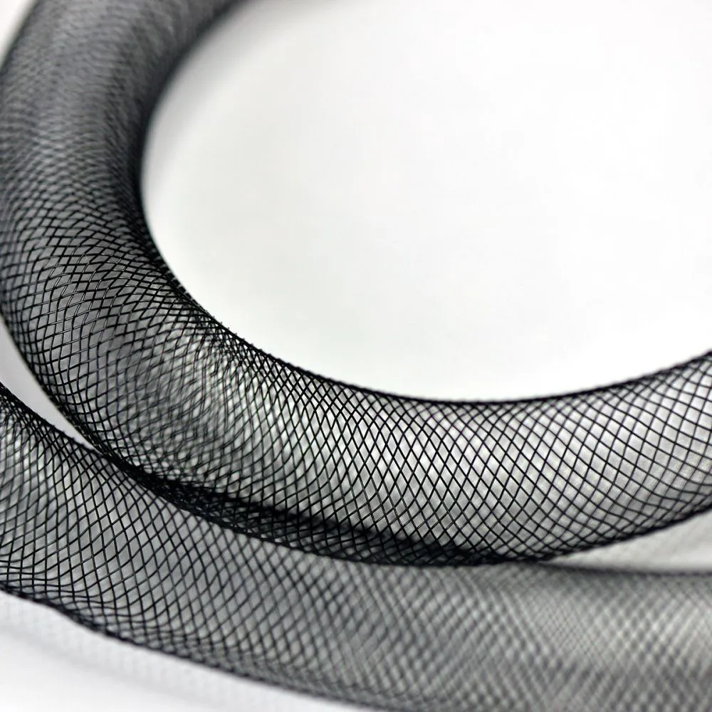 ювелирная сетка, пластик, цвет черный, диаметр 16 мм