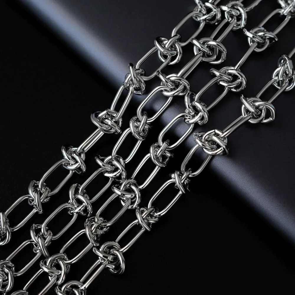 цепочка "узел", цвет платина, звено 12.5x5.5x1 мм