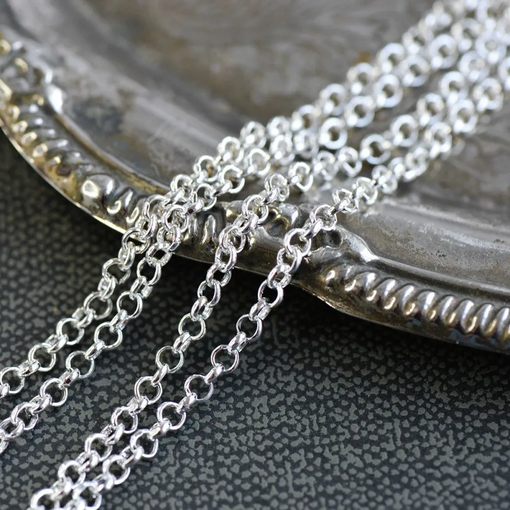 цепочка "раунд", цвет серебро, звено 4х1 мм