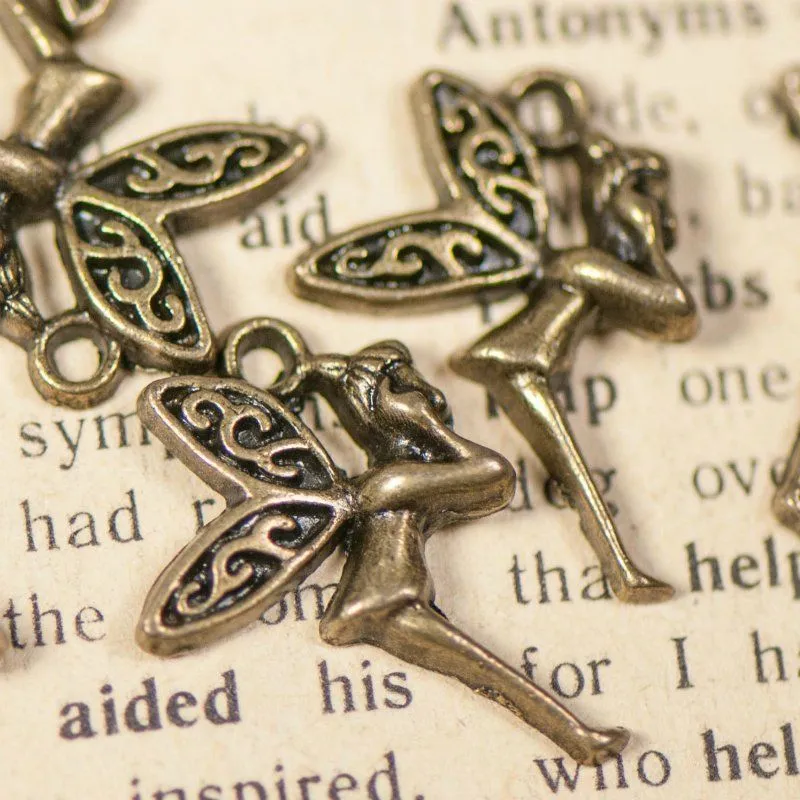 подвеска металлическая "белл", цвет античная бронза, 23x16x3.5 мм