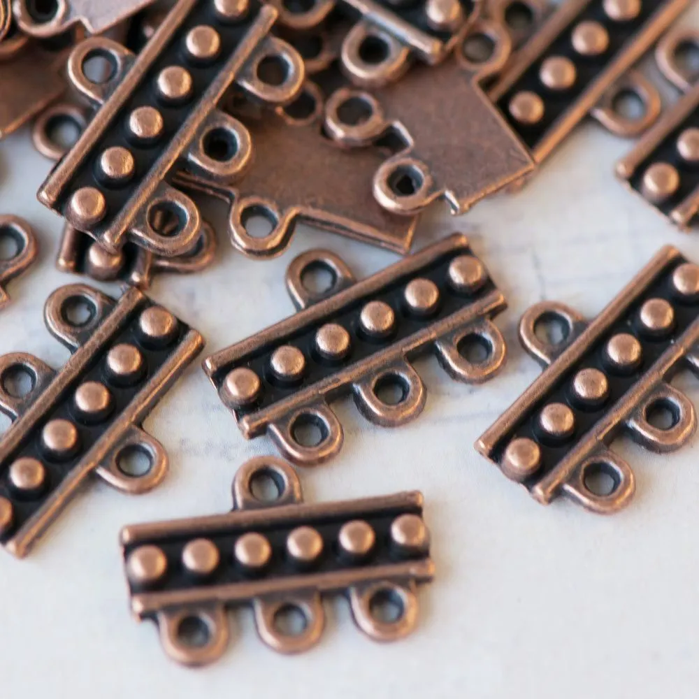 коннектор "планка", цвет красная медь, 19х13х2.5 мм