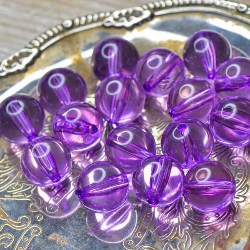 бусина, акрил 20, цвет фиолетовый, 20 мм