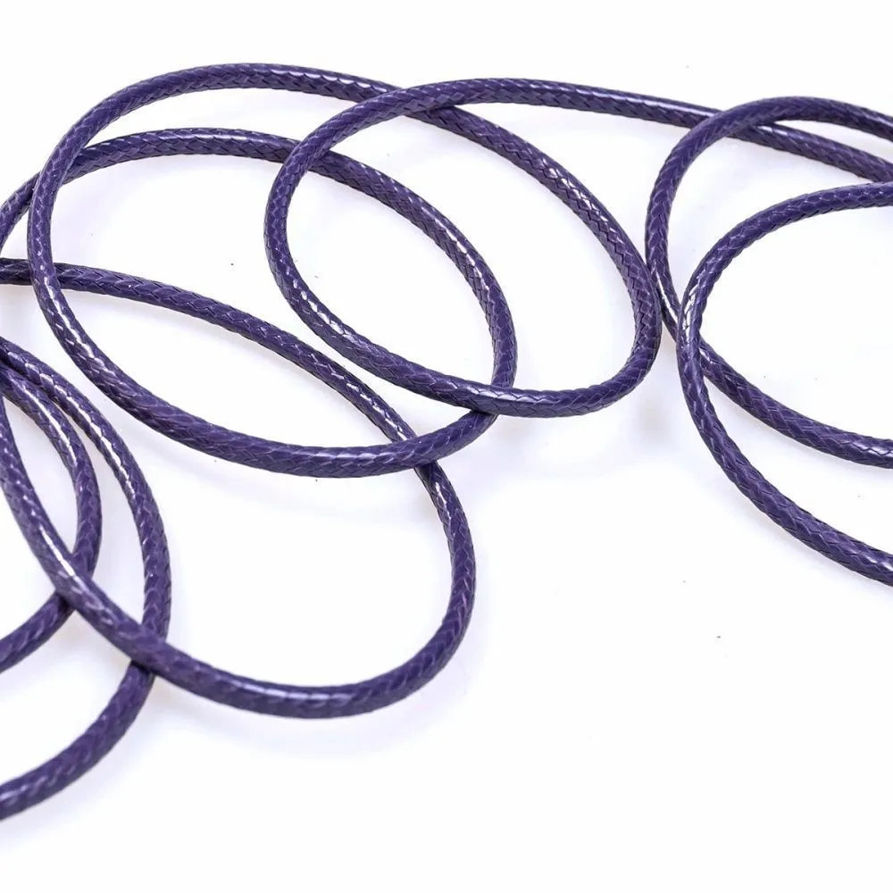 шнур вощеный, цвет фиолетовый, 3 мм