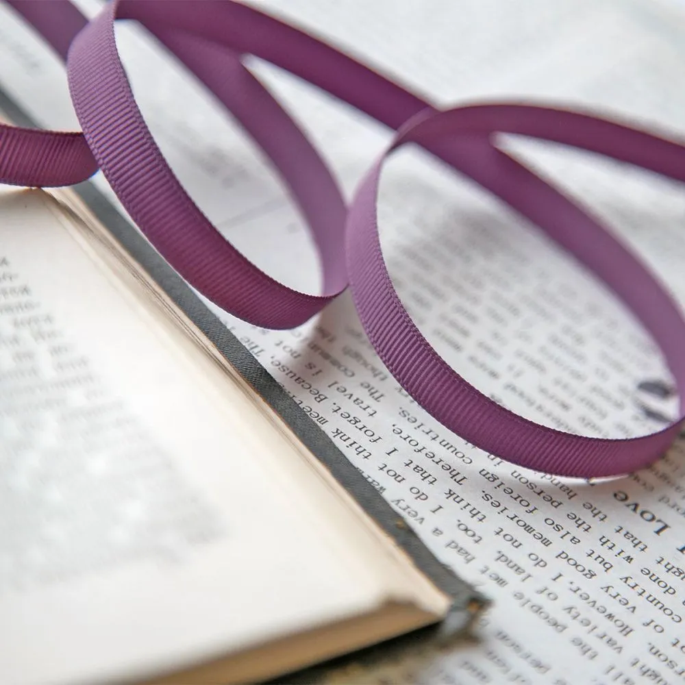 лента репсовая, цвет фиолетовый, ширина 9.5 мм ленты