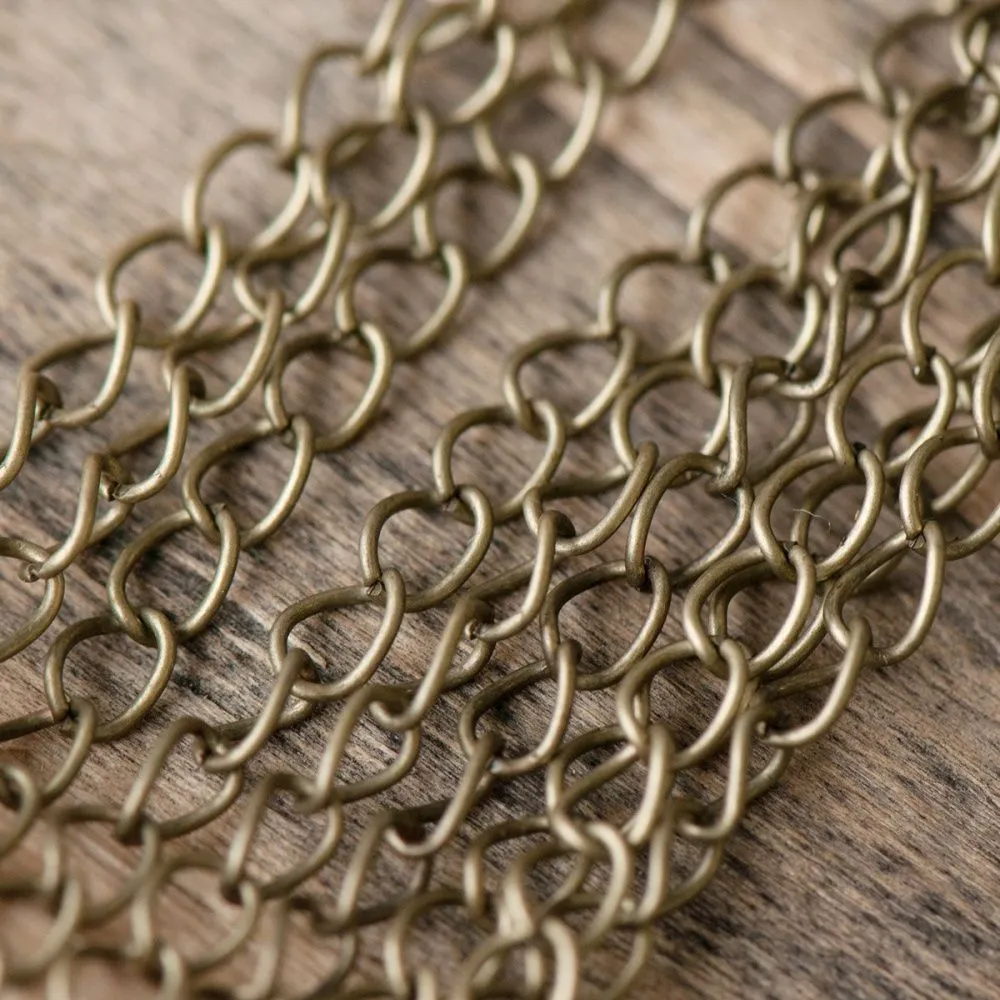 цепочка "кластер", цвет античная бронза, звено 6х4х0.7 мм