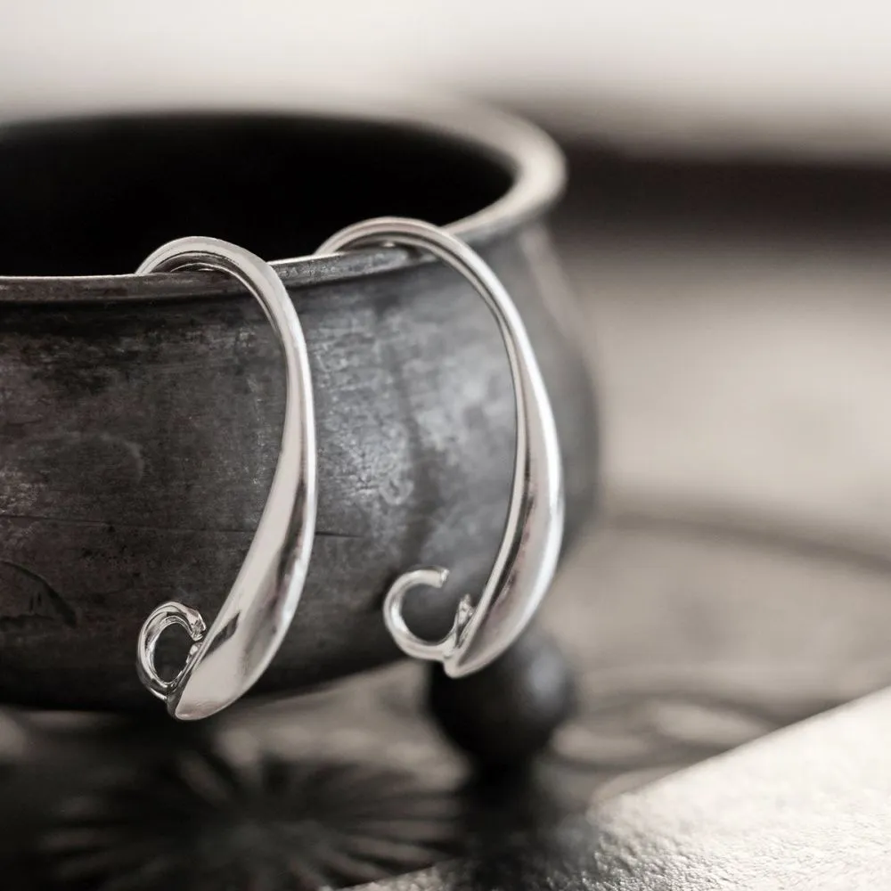 швензы "ласкари", посеребрение, 19x10x2 мм 