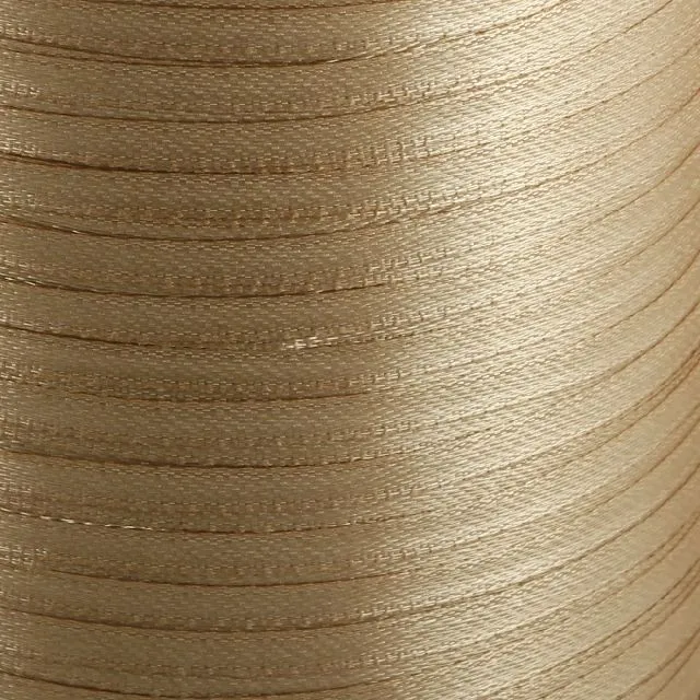 лента, атлас, цвет темно-бежевый, ширина 3 мм ленты