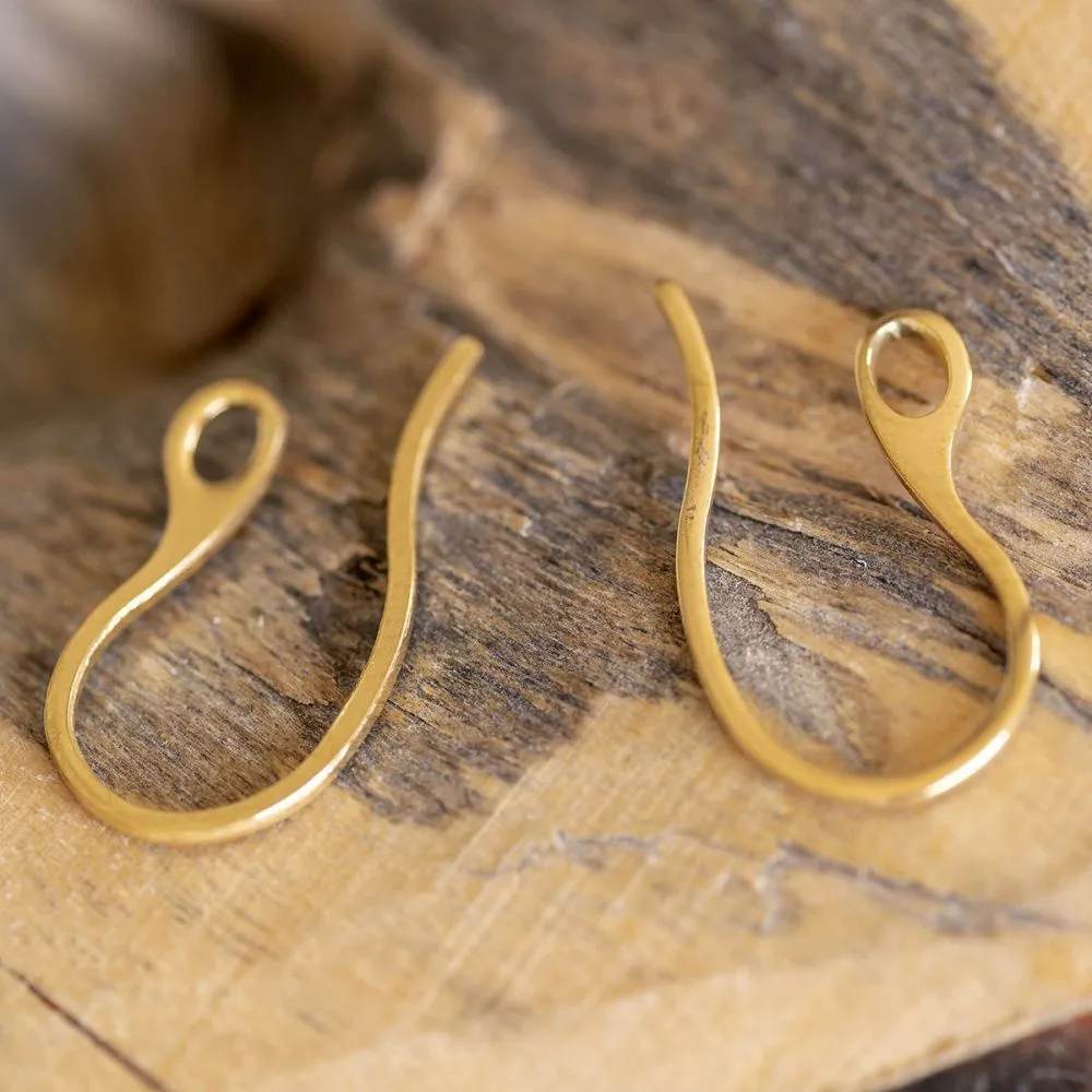 швензы "холли", сталь гипоаллергенная, цвет золото, 21.5x11x1 мм