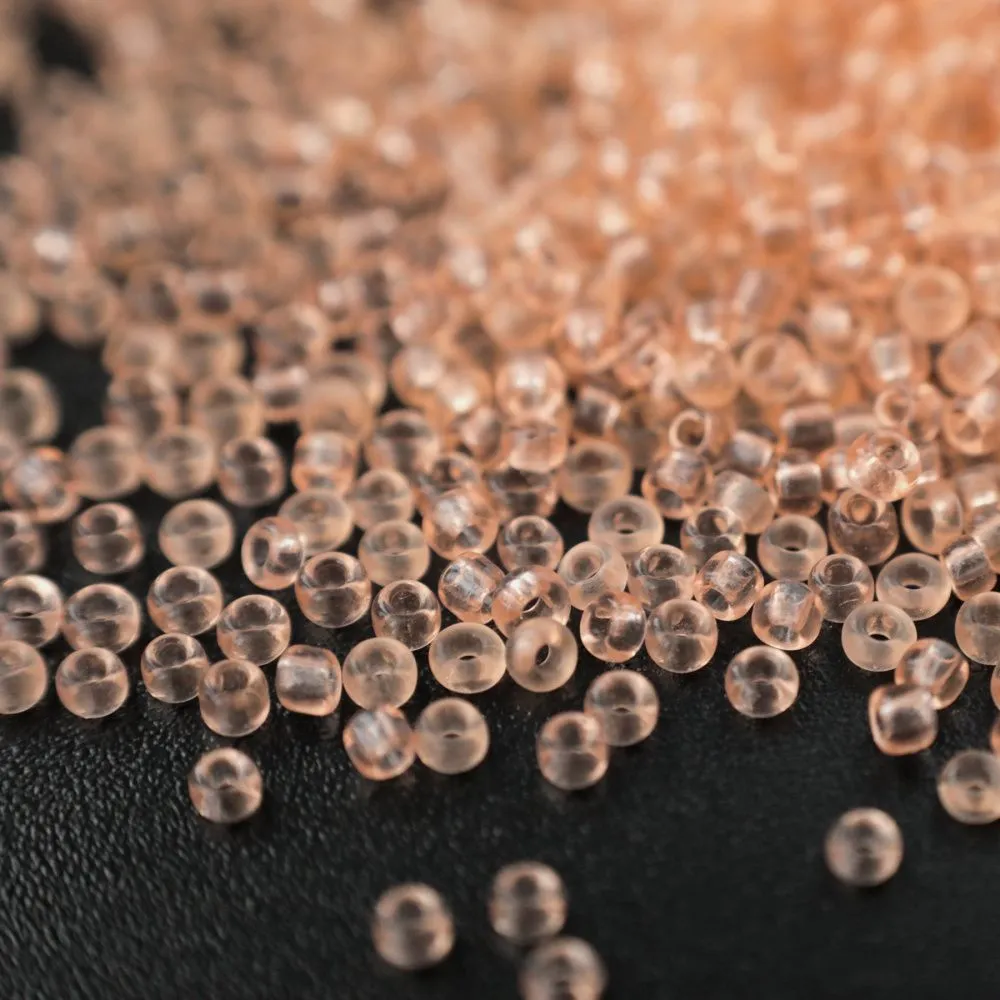 бисер "радуга", цвет карамельный прозрачный, 12/0 (уп 7 г)