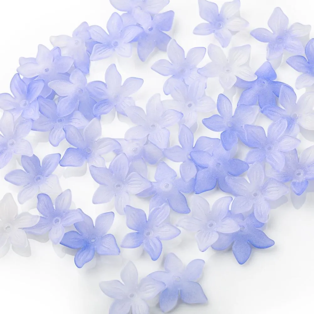 бусина, акрил "оксалис", матовая, цвет сиреневый, 24x25.5x5.5 мм