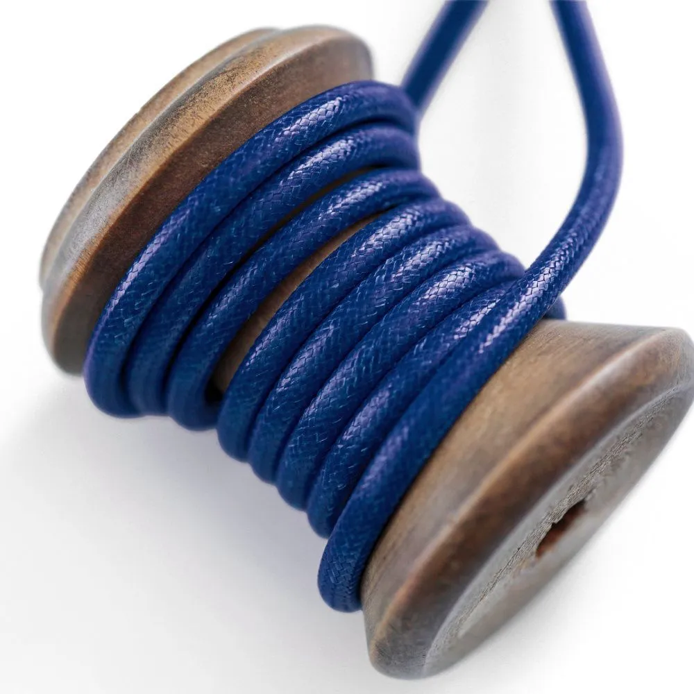 шнур вощеный, цвет синий, 3 мм