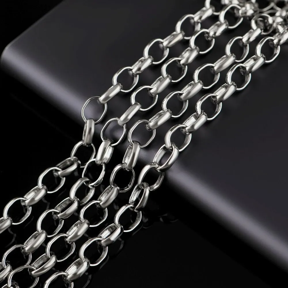 цепочка "трек", цвет платина, звено 10x8x2.5 мм