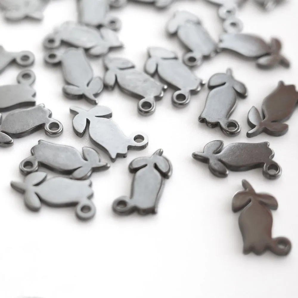 подвеска стальная "тюльпан", цвет стальной, 11x6.7 мм