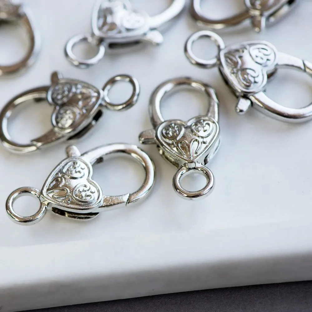 Замочки замочек-лобстер "тибет", цвет платина, 26х25х13 мм