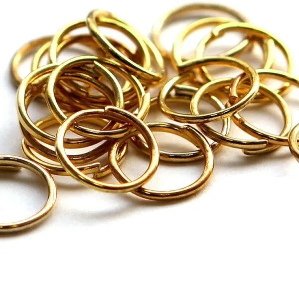 колечко соединительное 8, цвет золото, 8 мм