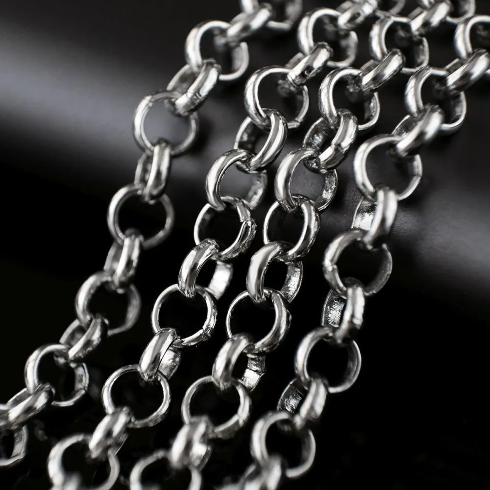 цепочка "раунд", цвет платина, звено 5x1.5 мм