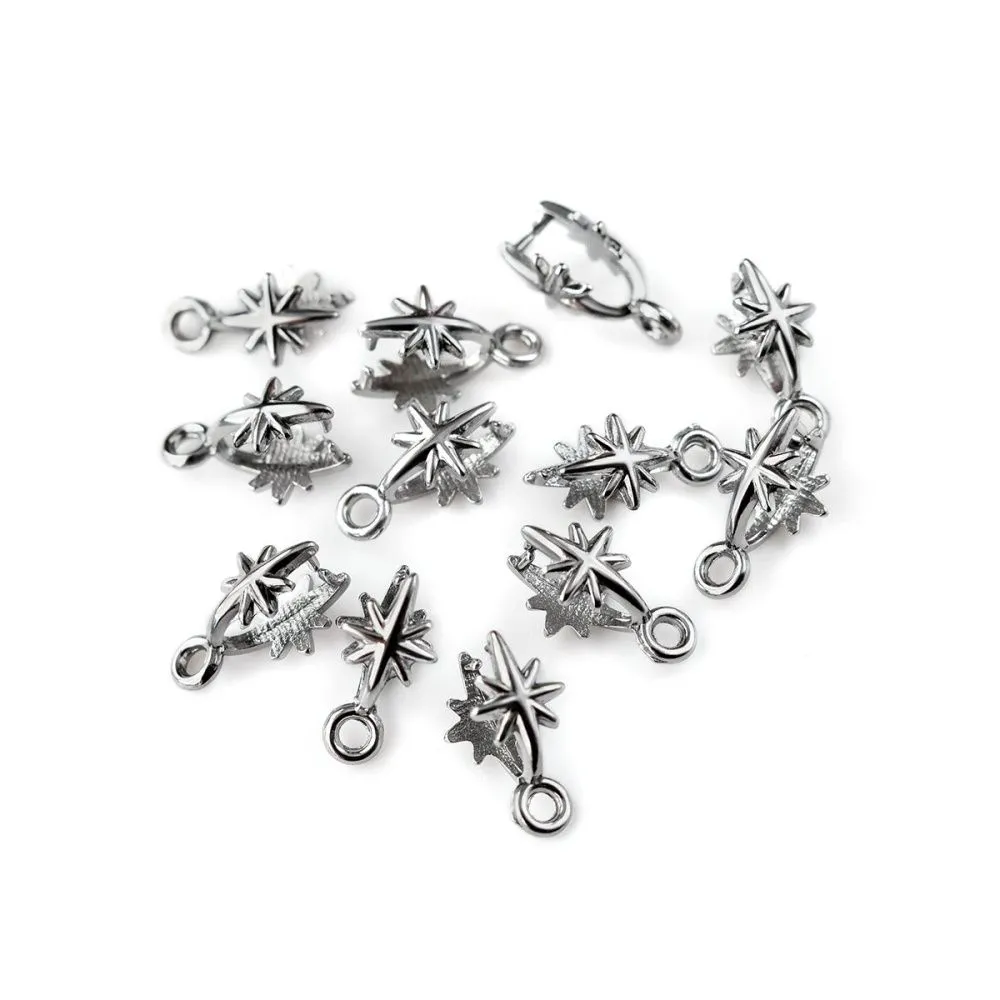 бейл "звезда", 304 stainless steel, цвет стальной, 13x6 мм