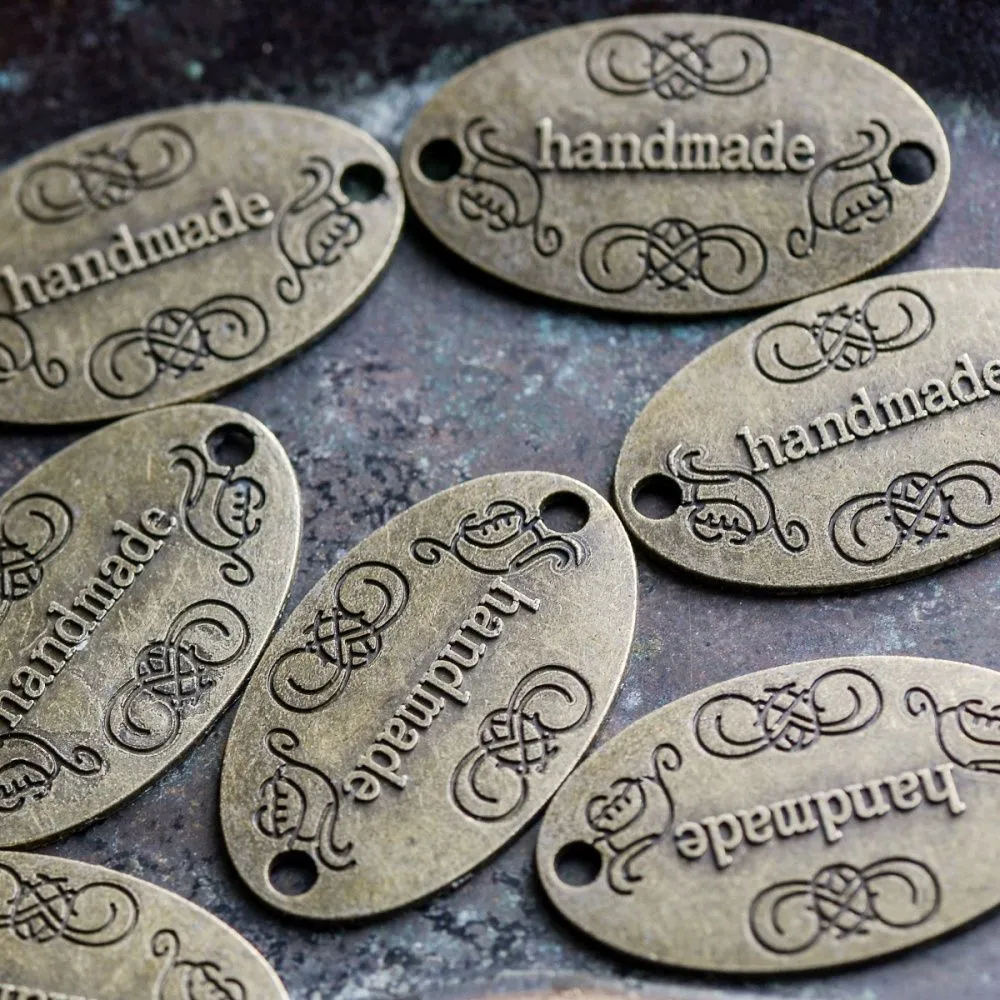 коннектор "handmade", цвет античная бронза, 32х19x1мм