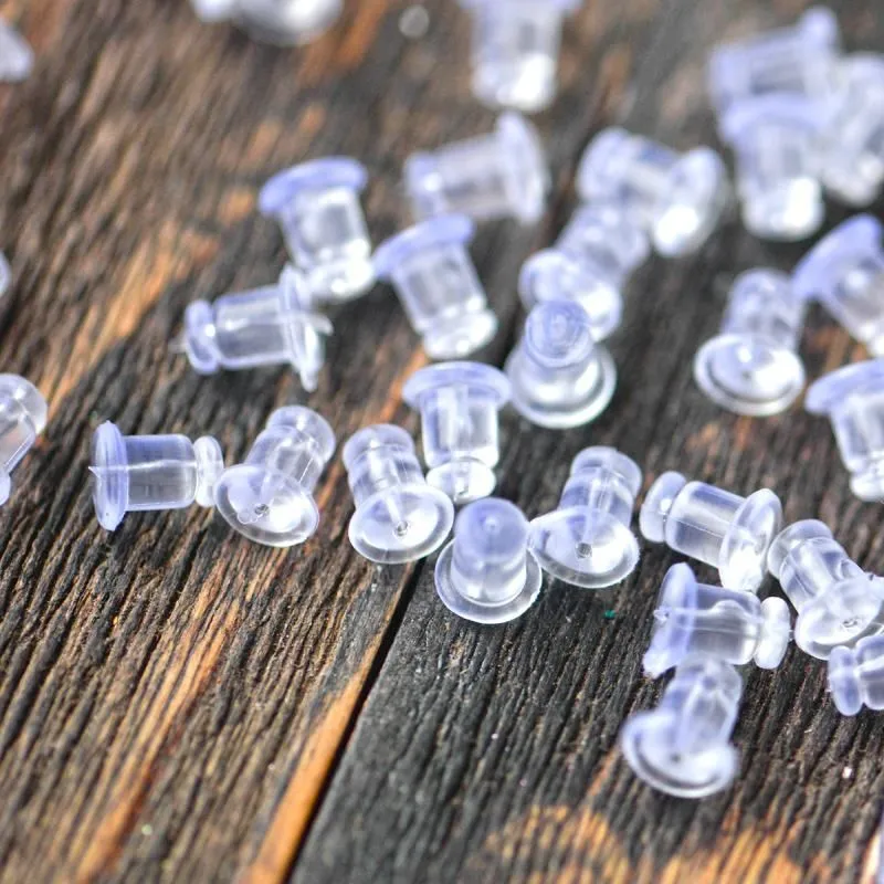 фиксаторы для сережек силиконовые, 6x5 мм