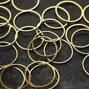 Колечко неразъемное, цвет золото, 12x0.7-1 мм (уп 5 гр)