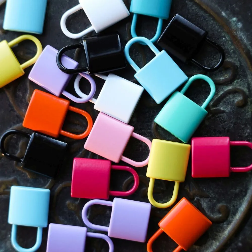 подвеска металлическая "замок", цветовой микс, 18x11x4 мм