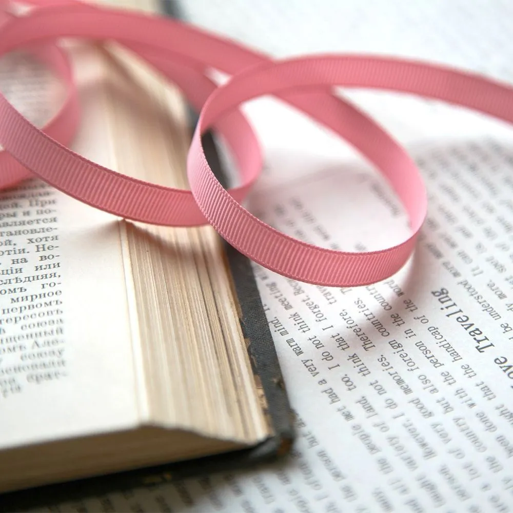 лента репсовая, цвет розовый, ширина 9.5 мм ленты