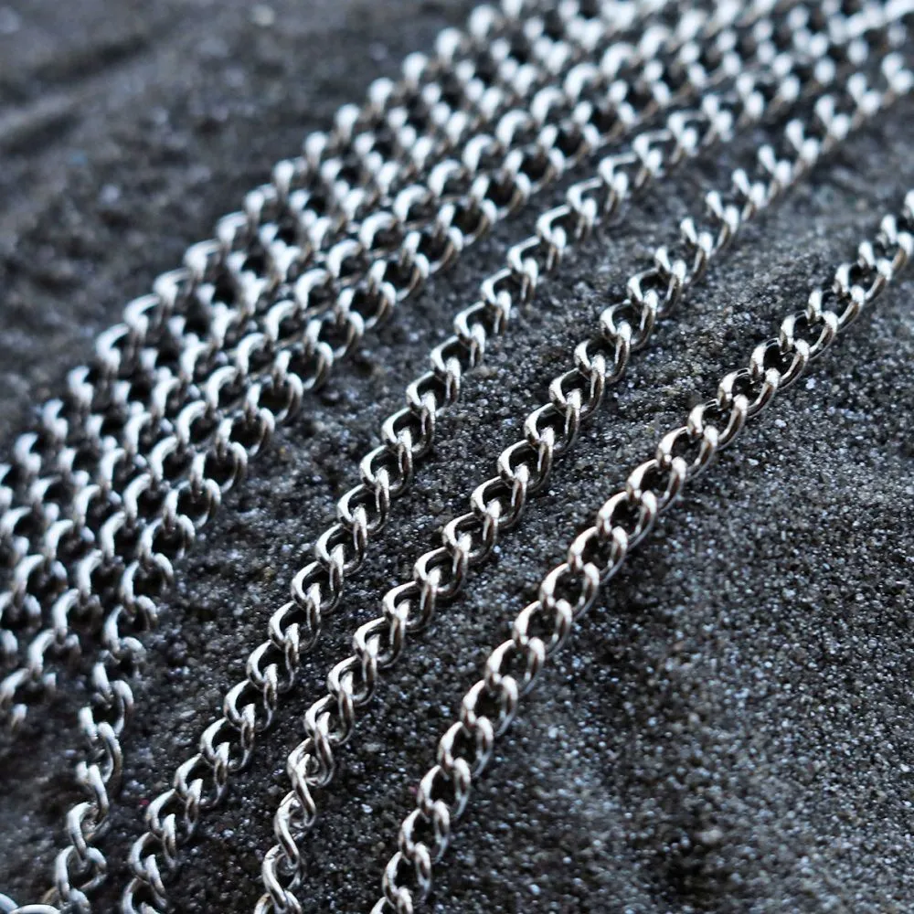 цепочка "ресто 304", цвет стальной, звено 4x3x2 мм