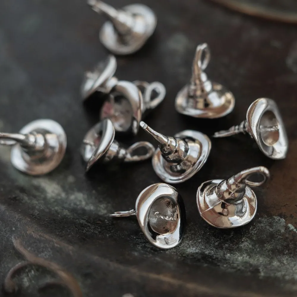 бейл "распределяющая шляпа", цвет платина, 14x13 мм