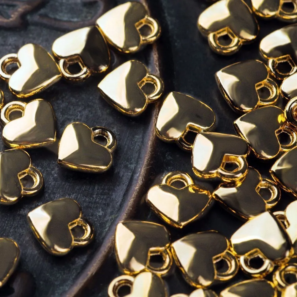 подвеска металл "харти", цвет золото, 8x7x2.5 мм