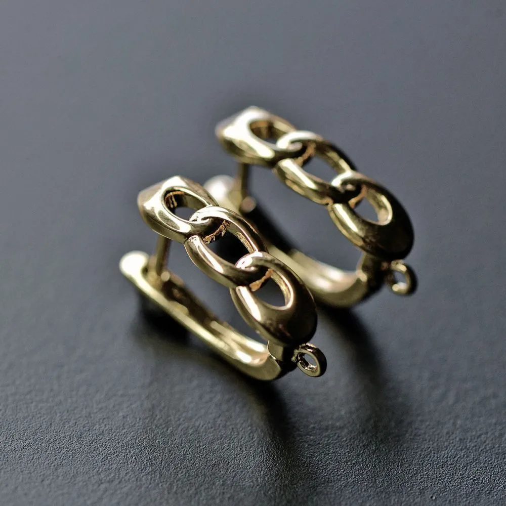 швензы "цепь", позолоченные, 18.5x5.5x12.5 мм 