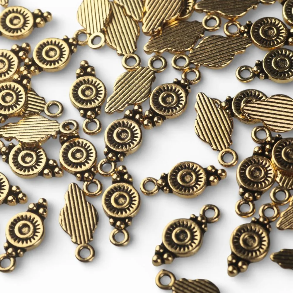 подвеска металл "митра", цвет античное золото, 16x7x1.5 мм