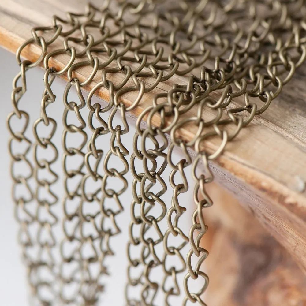 цепочка "кластер", цвет античная бронза, звено 6х4х0.7 мм