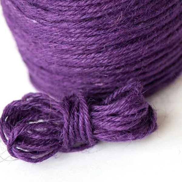 шнур конопляный, цвет сливовый, 2 мм (уп 5 м)