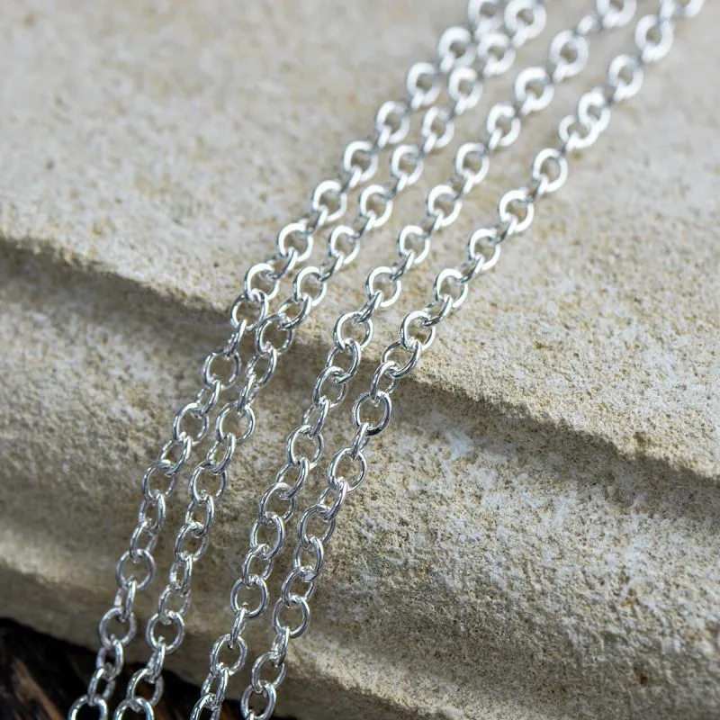 цепочка "кросс мини", цвет серебро, звено 5.5x4x1 мм