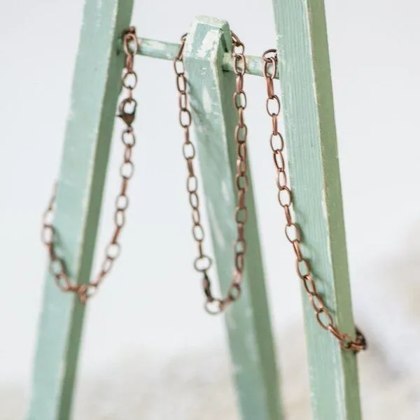 основа для браслета "снейк", цвет красная медь, 20 см