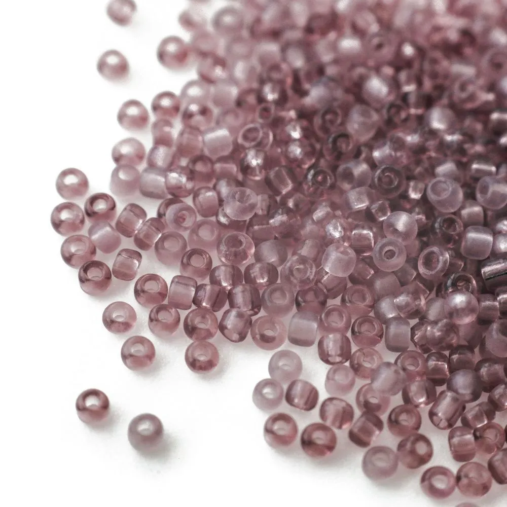 бисер "радуга", цвет сиреневый прозрачный, 12/0 (уп 7 г)