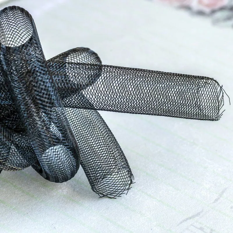 ювелирная сетка, пластик, цвет черный, диаметр 16 мм