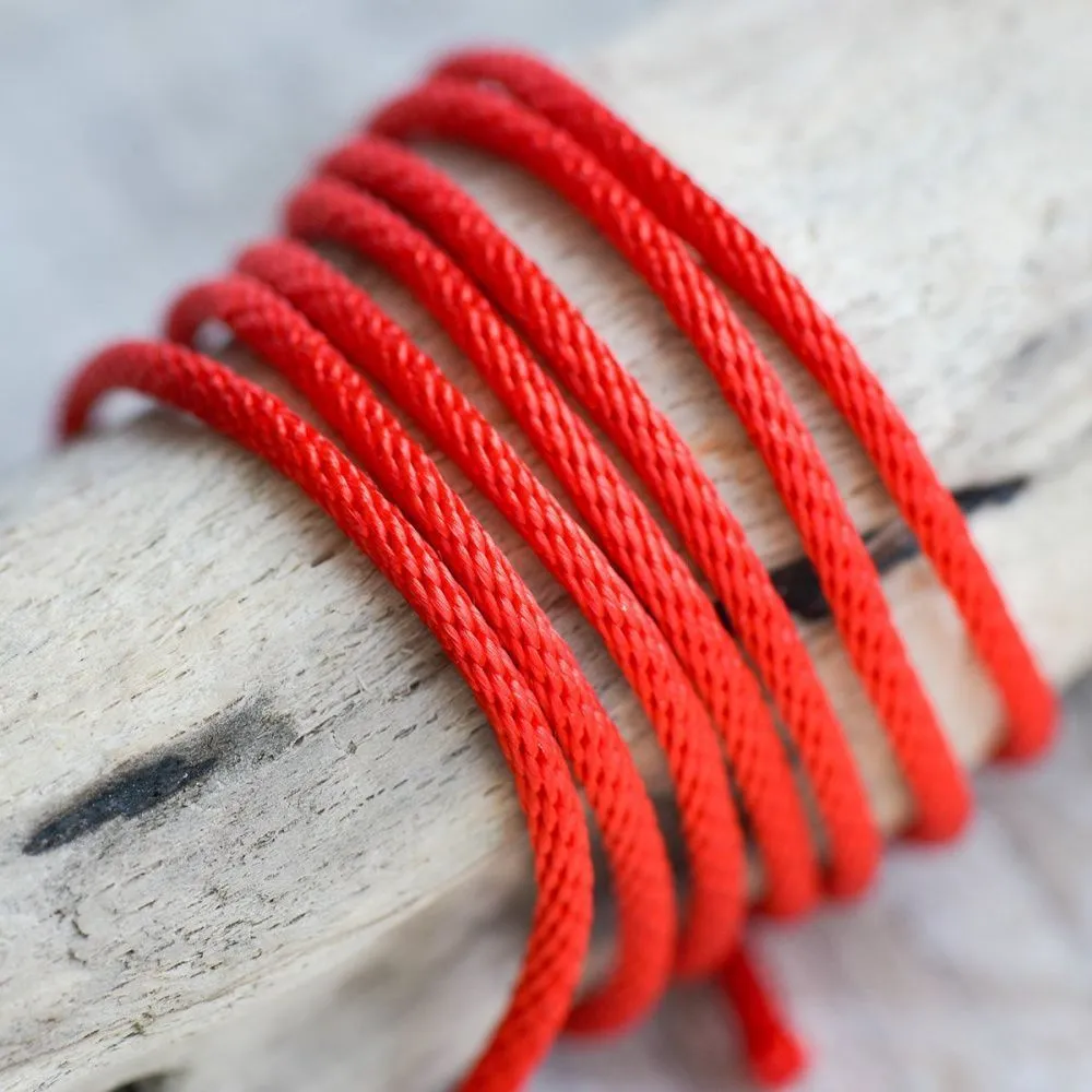 шнур, полиэстер, круглый, цвет красный, 2 мм  