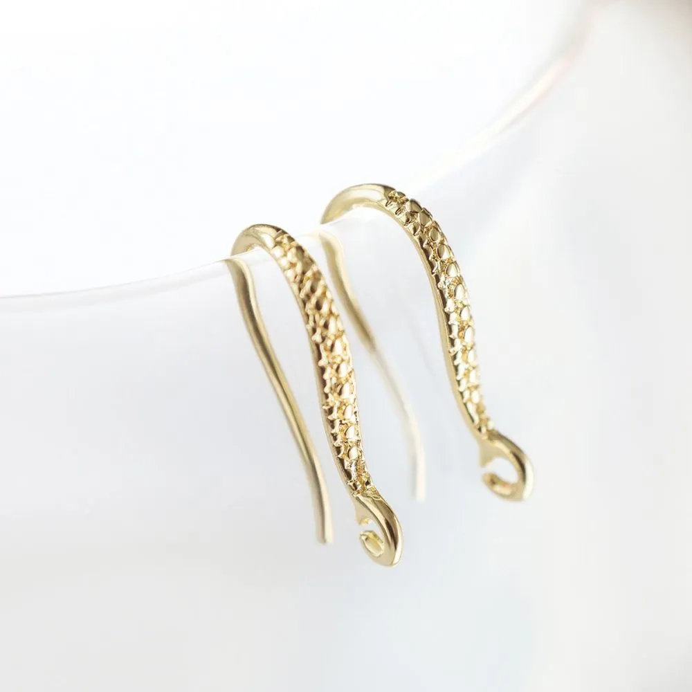 швензы "росинка", позолота, 16.5x2x7.5 мм 