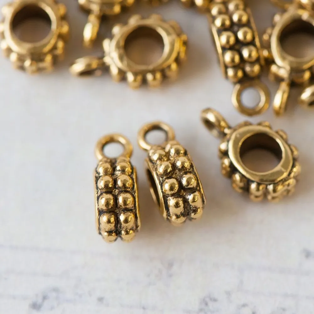 бейл "ежевика", цвет античное золото, 13x8x5 мм