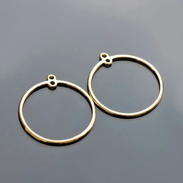 коннектор "ринг", позолота,  27.5x25x1 мм