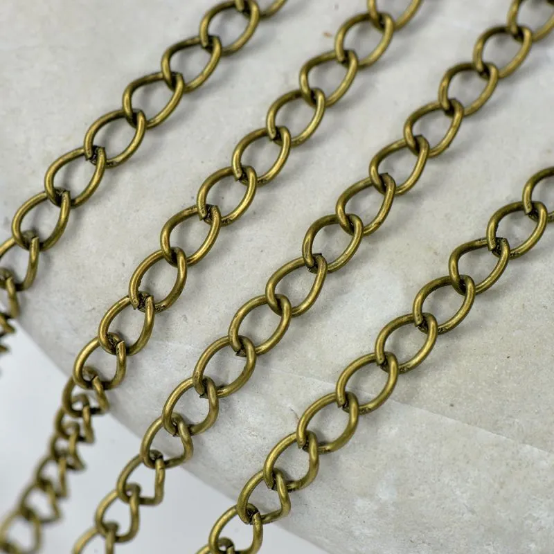 цепочка "кластер", цвет античная бронза, звено 6х4х0.7 мм